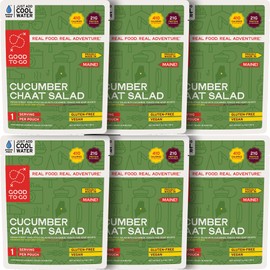 GOOD TO-GO Cucumber Chaat Salad Stove-Free™ (6-Pack of Single Servings) | No Stove Required! Camping & Backpacking Food | Just Add Water Backpacking Meals | Good To-Go Dehydrated Meals Taste Better Than Freeze Dried Food