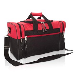 Blank Duffle Bag Duffel Bag in Black and Red Gym Bag
