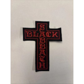 Handmade Black Sabbath Patch Iron on Embroidered Cross Patch High Quality Custom Size