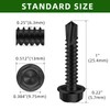 Mellewell #14 x 1 Hex Washer Head Self Drilling Screws,