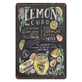 Vintage lemon curd Tin Sign - Retro Food Metel Sign - Wall Decor wall sign for Kitchen Bakery Cafe Restaurant