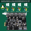 FebSmart 7-Ports Superspeed 5Gbps PCIE USB 3.0 Expansion Card for