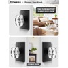 Dllween Glass Crystal Dummy Door Knob Interior, Matte Black Modern