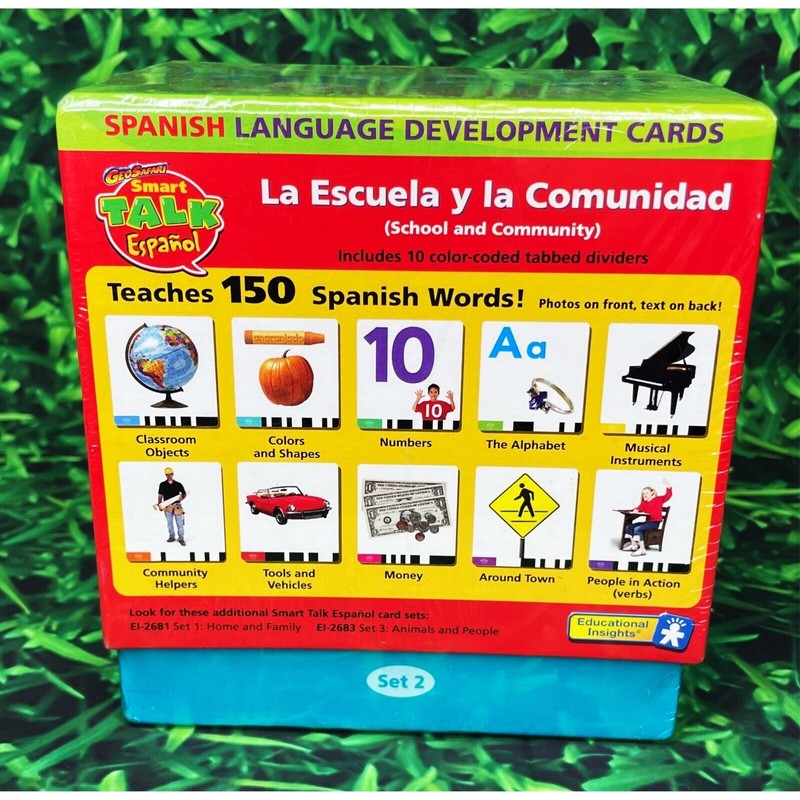 GeoSafari Smart Talk Electronic Learning Game Spanish Development Cards Set