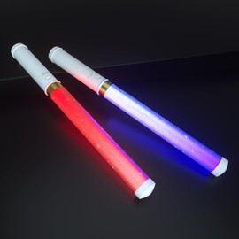 Bsgifts LED Glow Sticks 2 Pack, Reusable Light Up Toys 15 Colors Light Stick Bulk, Glow Party Supplies for Wedding, Birthday, Raves, Concert, Camping, New Year, Halloween, Christmas (with AAA Battery)
