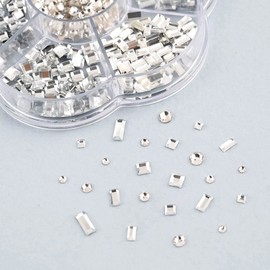Nail Store 7-piece nail stone set - 2 flat stones, full stone nail large pack, 1 piece, stone mix / 네일스토어 네일스톤 7종 세트-2 평스톤 풀스톤네일 대용량팩, 1개, 스톤믹스