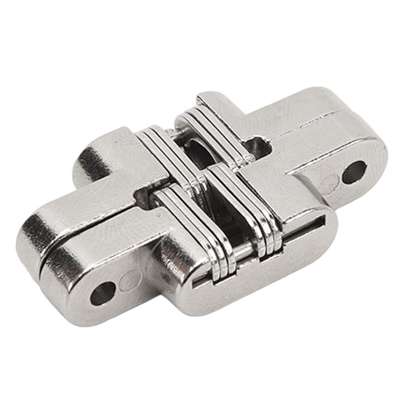 4Pcs Mini Zinc Alloy Cross Hidden Hinge 180 Degree Swing