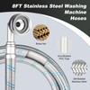Premium Stainless Steel Washing Machine Hoses With 90 Degree Elbow