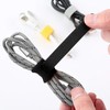 GWAWG 100PCS Cable Tie Reusable Black Straps ，Adjustable Releasable Hook