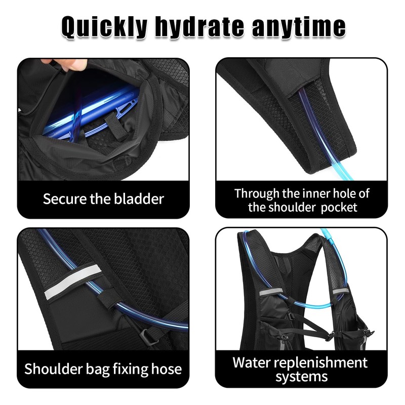 BBAIYULE® Running Vest Hydration Backpack, Large Cycling Water Pack,Breathable and