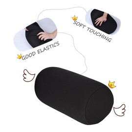 HAOHIZE Microbead Roll Pillow, Comfort Squish Tube Bolster Cushion, Microbead Neck Pillow, Neck Back Support Tube Roll Pillow (Black)