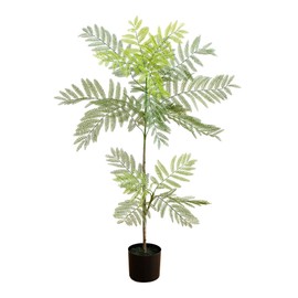 Nearly Natural 3.5-Ft Artificial Jacaranda Tree – Lifelike Green Leaves, Flexible Branches, Includes Nursery Planter