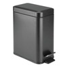 mDesign Small Modern 1.3 Gallon Rectangle Metal Lidded Step Trash