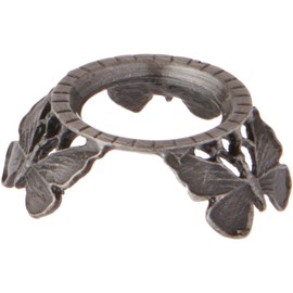 Bard's Pewter Egg Stand/Holder, Butterflies, 0.875" diameter, Pack of 2 (Fits Hen Sized Eggs)