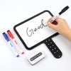 DumanAsen A5 Size Double Sided Dry Erase Answer Paddle with