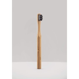 Zahn Ultra Soft Bamboo Toothbrush for Sensitive Gums, BPA Free Micro Fine Nano Bristles Bamboo Tooth Brush (Black)