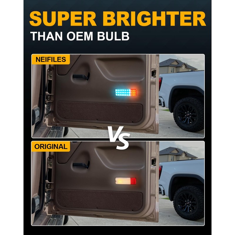 NEIFILES LED Interior Door Panel Lights Reflector Courtesy Light Compatible
