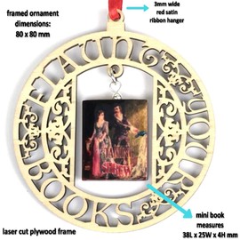 Taming of the Shrew Shakespeare Ornament Clay Mini Book Framed Home Wall Decoration Trim Trinket