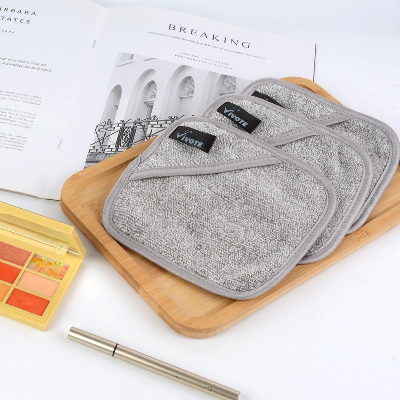 VIVOTE Microfibre Make-Up Cloth, 15 x 15 cm, Make-Up Pads,