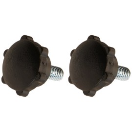 RoadPro RPKN-6P Black Plastic 6mm Radio Bracket Knobs (2) Mounting Screws