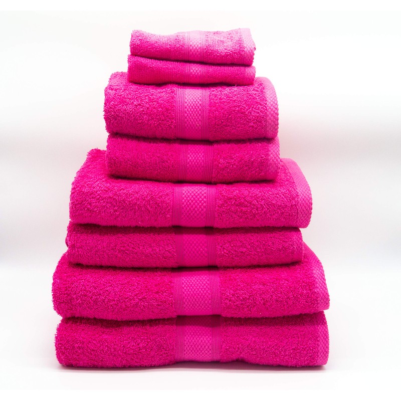 Lex's Linens Pack of 2 100% Combed Cotton Hot Pink