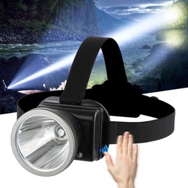 Trliradyn Rechargeable High Lumen LED Headlamp, Ultra-Long Range 7200mAh Powerful Battery Waterproof Suitable for Outdoor Hiking, Camping, Hunting and Prospecting (Motion Sensing)