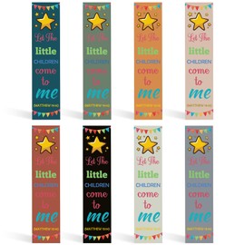 8 Pcs Christian Inspirational Bible Verse Bookmark Baptism Gifts for Girl Boys Daughter Positive Page Marker Reading Reward for Students Book Accessories Reading Lovers Religious Gifts