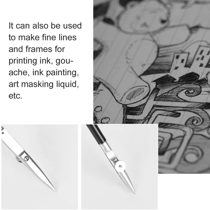 Healifty Masking Fluid Pen Ruler Pen 3 Size Adjustable Art
