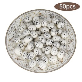 50PCS Simulated Bird Eggs DIY Crafts Ornament Artificial Foam Bird Eggs Ornaments Tree Ornaments for Home Garden Wedding