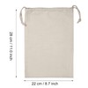 Household Beige Large Capacity Natural Cotton Drawstring Storage Laundry Sack