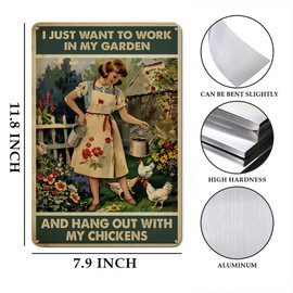 Farmhouse Chicken Decor Chicken Coop Accessories Farmhouse Wall Decor Chicken Signs for Coop Funny Outdoor Cute Chicken Decor Metal Metal Aluminium Plate Signs for Farmhouse Home Office Bathroom