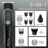 5-in-1 Beard Trimmer for Men, Hair Clippers Grooming Kit, Cyan