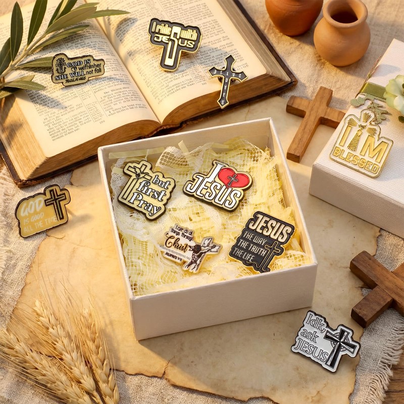30 Pcs Christian Jesus Enamel Pins Gift Bulk Easter Religious