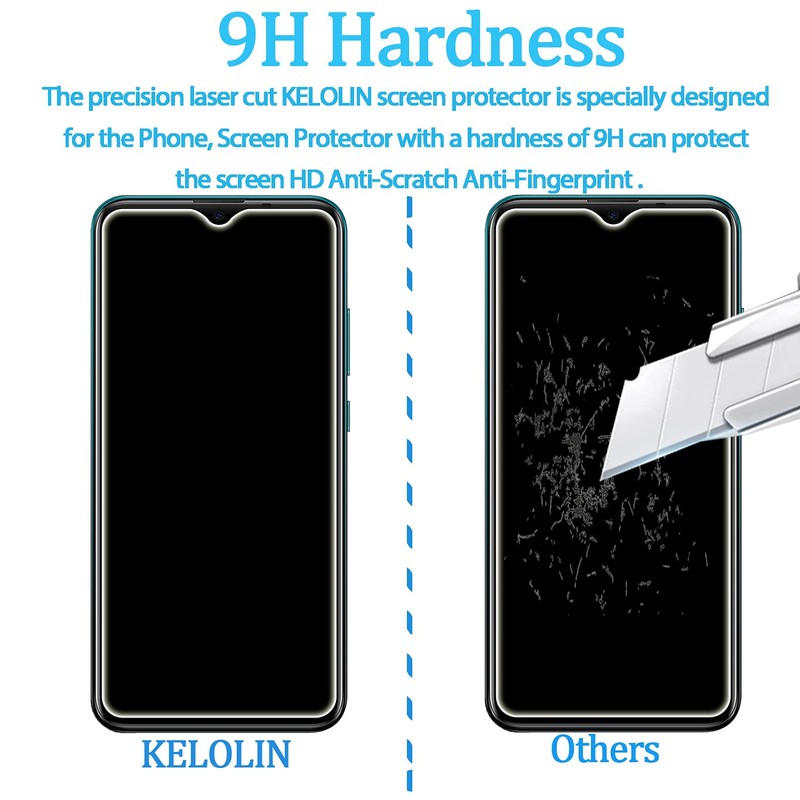 [3 Pack] KELOLIN Tempered Glass Screen Protector for BLU G50