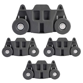 (UPGRADED) W10195416 Lower Dishwasher Wheel (4 Packs) Compatible with Whirl-pool Kitchen-Aid Repalce W10195416VP W10195416V AP5983730 PS11722152 - Enhanced Durability with Steel Screws