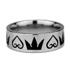 Kingdom Classic Hearts Game Heartless Logo Cosplay Metal Ring (7)