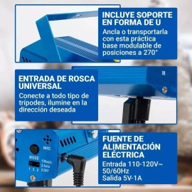 RIVER SOFY Cañon De Led Láser Rgb 4 En 1 Proyector