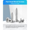 DIVANC 550Pcs 304 Stainless Steel Wood Screws Assortment Kit, Phillips
