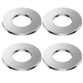 Stainless Steel Round Escutcheon Plate, Faucet Escutcheons Split Flange Plumbing Cover Plates for Kitchen, Bathroom, and Balcony Pipes 4（Hole Width 34mm）