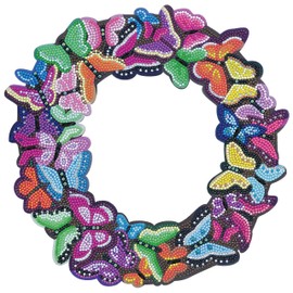Craft Buddy Crystal Art 5D Diamond Painting Wreath Kit ~ Easter Spring Christmas Autumn Designs (Butterfly Wreath)