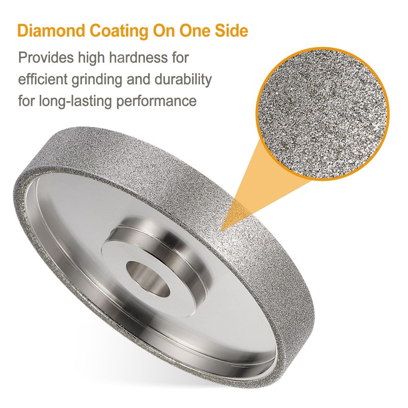 HARFINGTON Diamond Lapidary Wheel 6 Inch x 1 Inch Arbor