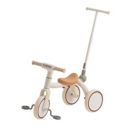 Kidpop Pony 4-in-1 Kids' Tricycles Pedal Vehicles for 1-4 Push Slide Ride On Toy Balance Bike Baby Walker Stroller (White)