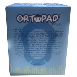 Ortopad® Bamboo Boys Eye Patches, 50/Box (Medium Size, 2-4 yrs) Racing Flames Pack