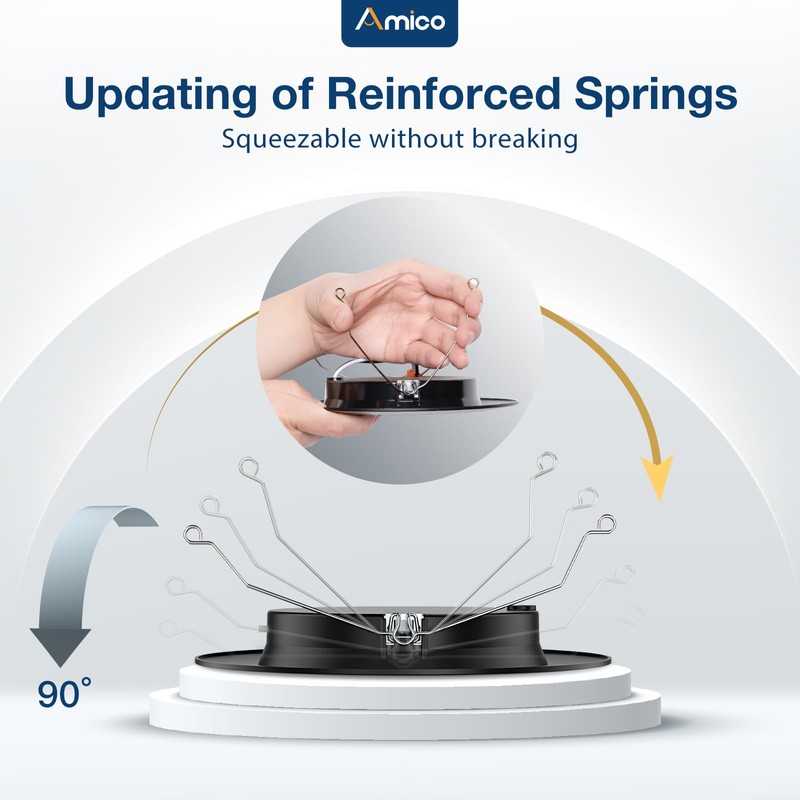 Amico Recessed Lighting 5/6 Inch, 1 Pack 5CCT Flat LED