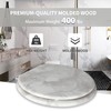Angel Shield Marble Toilet Seat Durable Molded Wood with Quiet