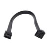 Nippon Labs SATA3L0.8FT-90/180BK 10-Inch Sata Cable with Locking Latch, Black