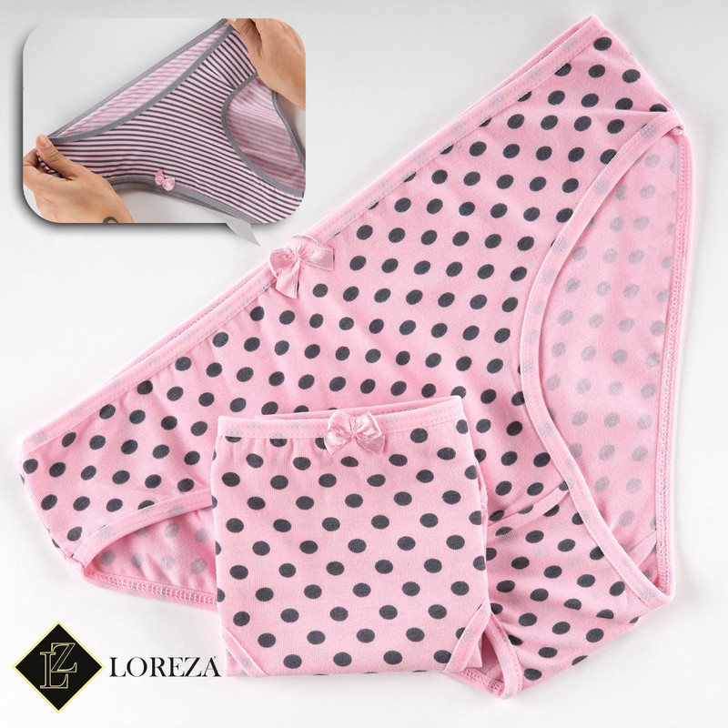 LOREZA ® Pack of 10 Girls' Cotton Briefs Various Designs