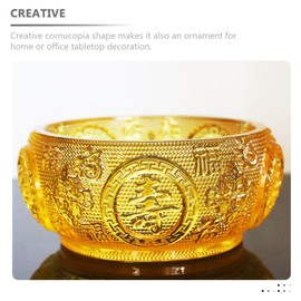 Operitacx Feng Shui Treasure Basin, Treasure Bowl Figurine Money Bowl Ornament, Wealth Porsperity Good Luck Ornament, Chinese Fortune Offering Bowl for Wealth Good Luck Office Decoration