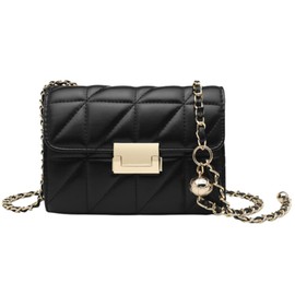 ORIJIRI Chain Bag, Shoulder Bag for Women, Pochette, Crossbody, Girls, Shoulder Bag, Stylish, Cute PU Leather, Black