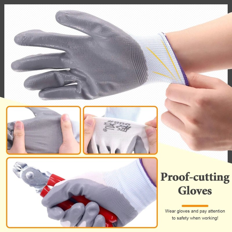 Rustark Hog Ring Pliers Set With 240 Galvanized Hog Rings